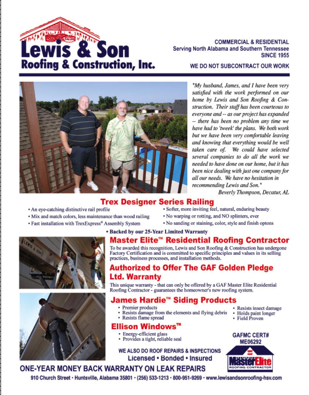 Lewis and Son Roofing Images