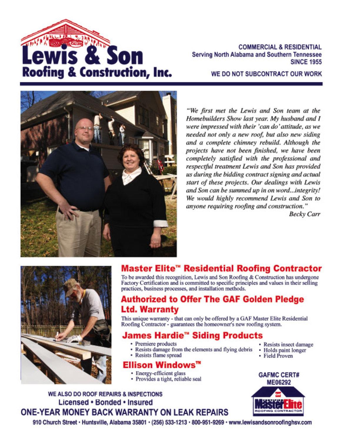 Lewis and Son Roofing Images
